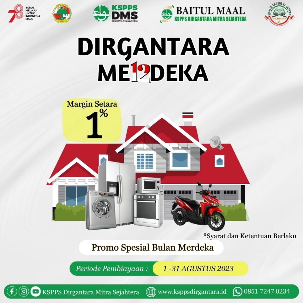 Merdeka Bersama KSPPS Dirgantara : Promo Spesial di Bulan Merdeka